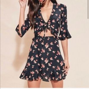 For Love and Lemons Cherry Noir Dress Small